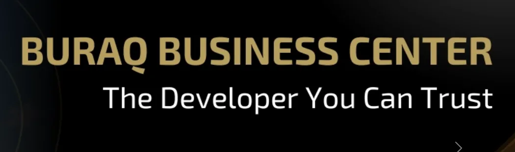 Buraq Business Center wordmark and developer positioning line